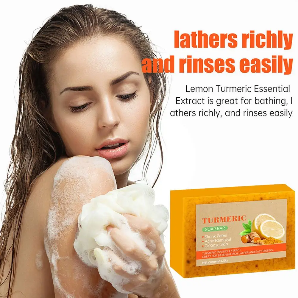 Lemon Ginger Soap Brightening Soap Diminish Dark Spots Hand-made Moisturizing Bath Soap Cold Soap L9b8