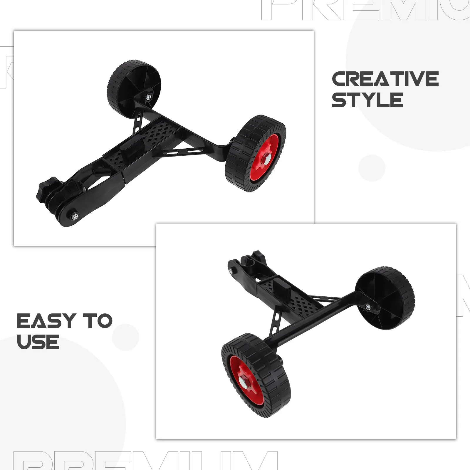 Auxiliary Lawn Mower Wheel for Walk Behind String Trimmer Portable Lightweight Design Enhanced Stability on Uneven Surfaces