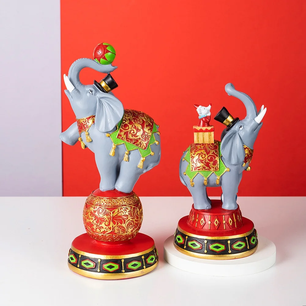 

Popular Cute Elephant Decoration Creative Circus Elephant Decoration Home Living Room TV Cabinet Arts And Rafts Decoration