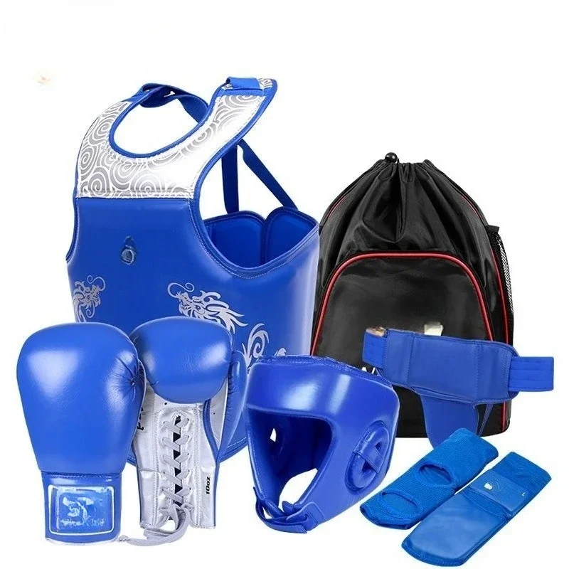

Sanda protective gear full set, professional competition adult men's and women's combat, boxing training set