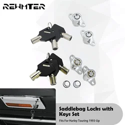 Motorcycle Saddlebag Locks With Keys Set For Harley Touring Electra Street Glide Road King Road Glide FLTRX FLHX FLHR 1993-Later