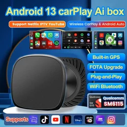 CarPlay Ai Box Android 13 Wireless Carplay Android Auto QCM6115 8-Core CPU 4G LTE for VW Audi Kia Fiat