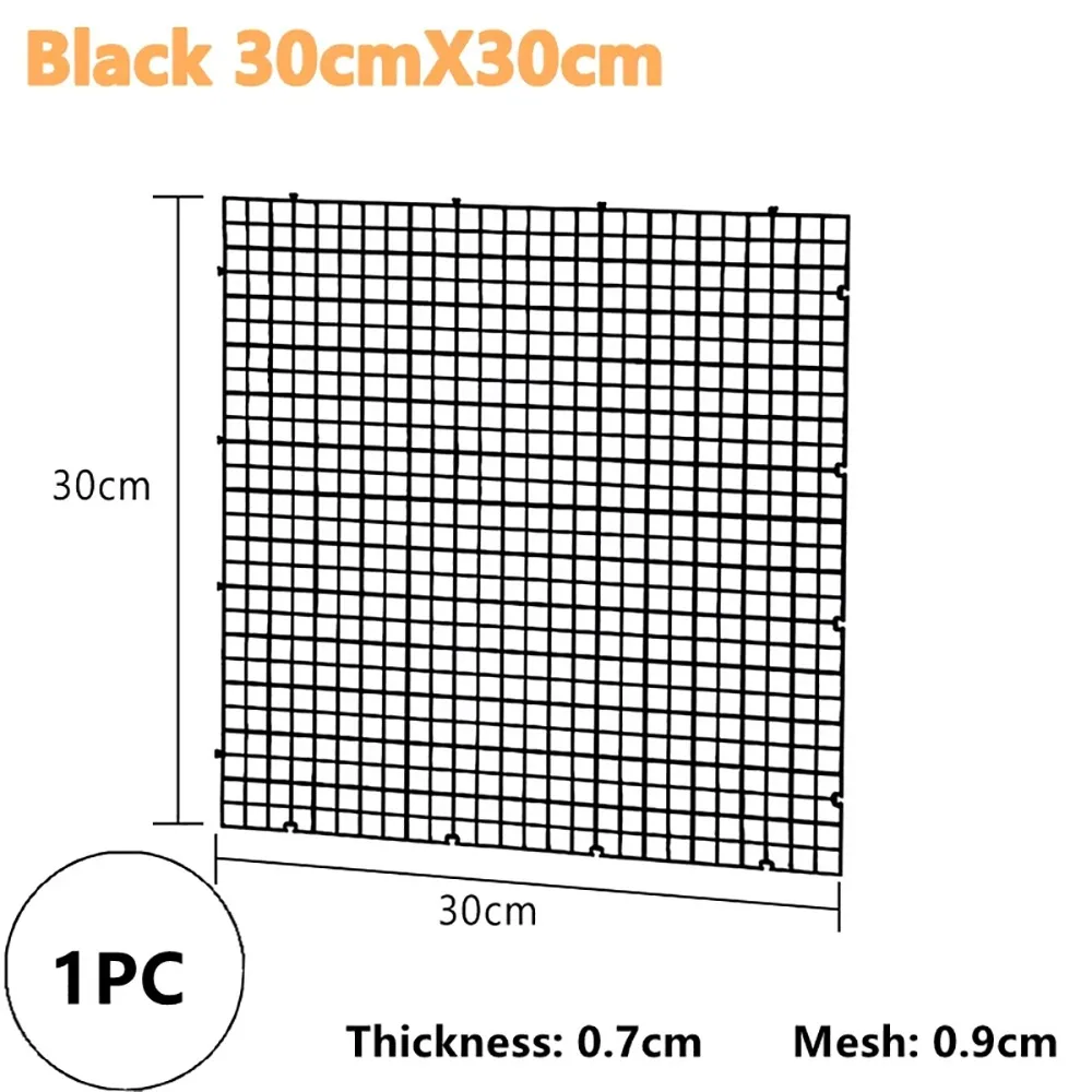 1Pcs Multifunctional Isolation Grid Board Plastic Black White Undergravel Bottom Plate Tray 30x30cm Seperator Divider Board Net