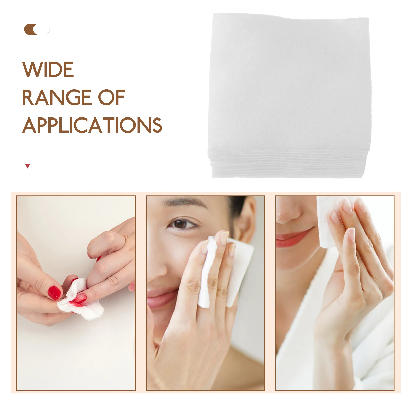 1000 Pcs Ultra Thin Cotton Pads Absorbent Disposable Facial Makeup Remover Pads Nail Art Beauty Tools Salon Home Use Clean Face