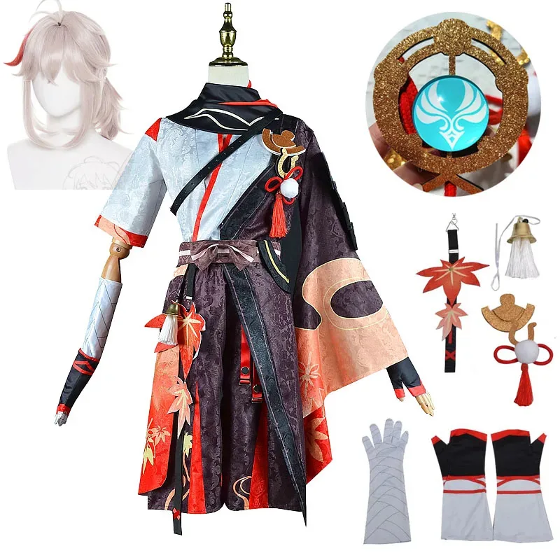 

Kazuha Cosplay Costume Wig Impact Kazuha Kaedehara Cosplay Outfits Party Costumes
