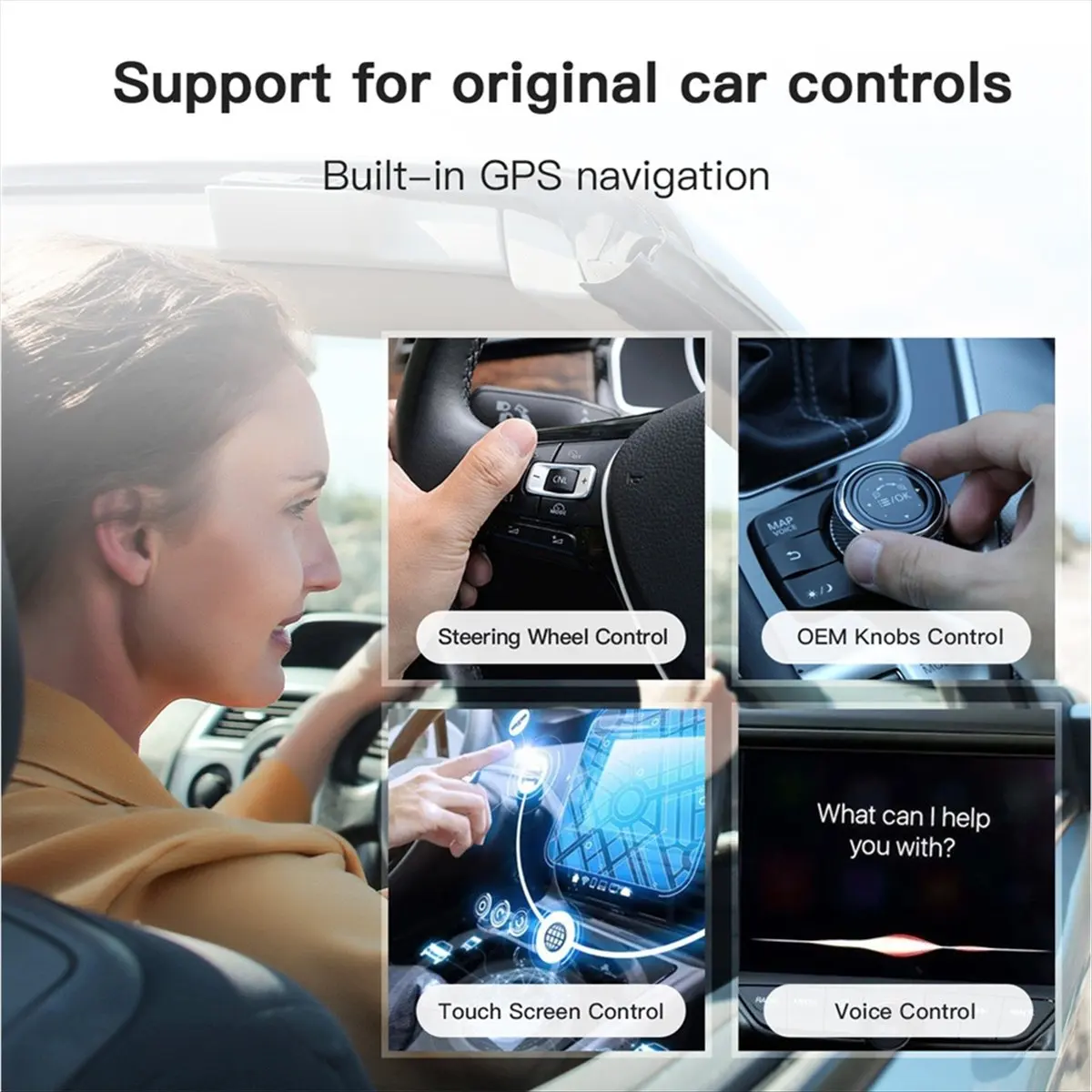 For Android 13 Wireless CarPlay Ai Box QCM6115 8Cores Support for and Built-in for