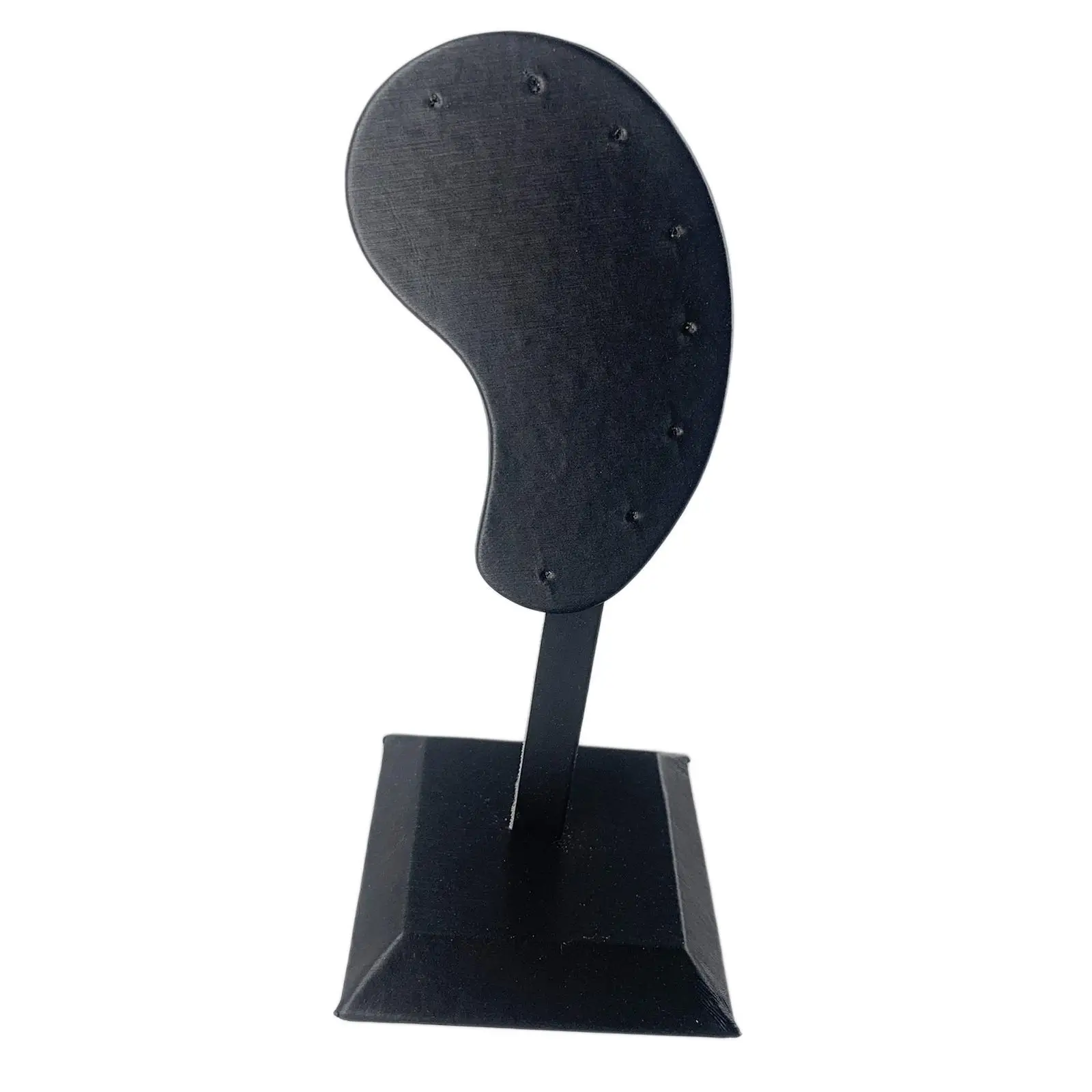 

PU Leather Ear Shaped Earring Holder Wooden Base Earring Display Stand for Woman