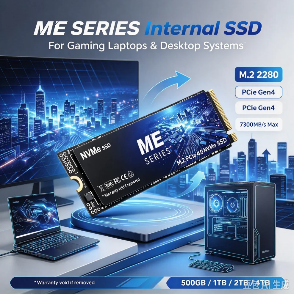 Internal Solid State Drive ME 500GB-4TB SSD M.2 NVMe High Speed  PCIe 4.0 Gaming Drive Works for Laptop PC Hard Disk