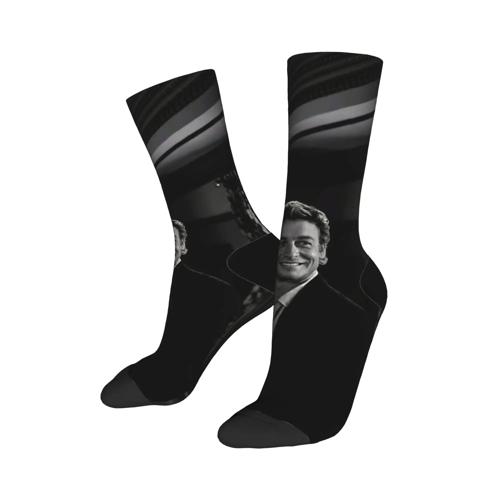 Actor Simon Baker Socks Winter  Stockings Funny Couple Breathable Socks Pattern Cycling Non-Slip Socks
