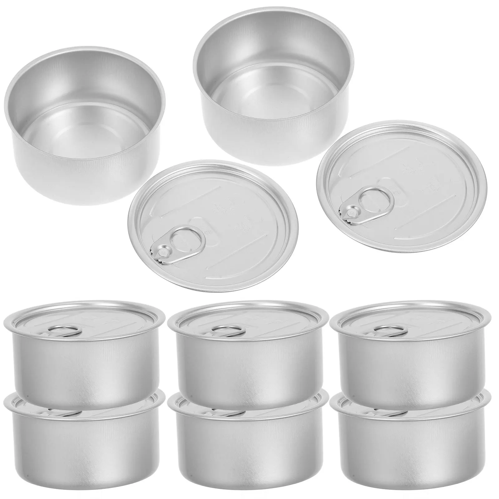

180Ml Aluminum Tin Can Airtight Food Storage Container For Tea Coffee Pet Snacks Lightweight Metal Jar Cake Cookie Dessert