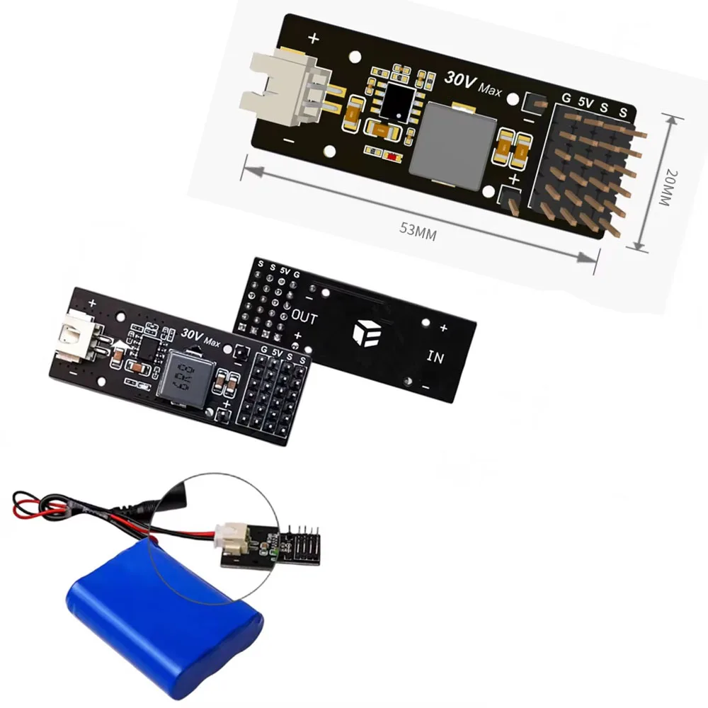 

5A Max 6-Channel Servo Control Board Voltage Regulator Power Module Servo Driver Board 7-30V to 5V Step Down Power Supply Module