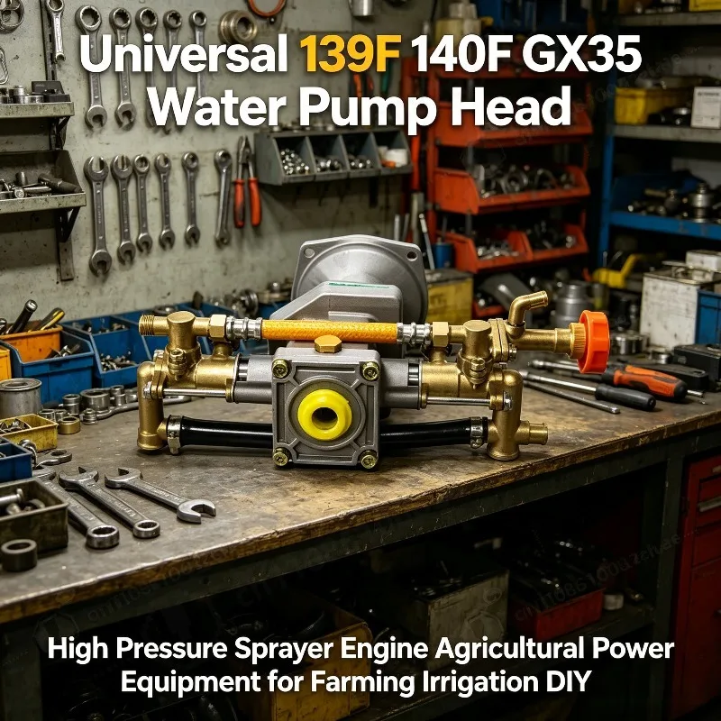 Universal 139F 140F GX35 Water Pump Head High Pressure Sprayer Engine Agricultural Power Equipment for Farming Irrigation DIY