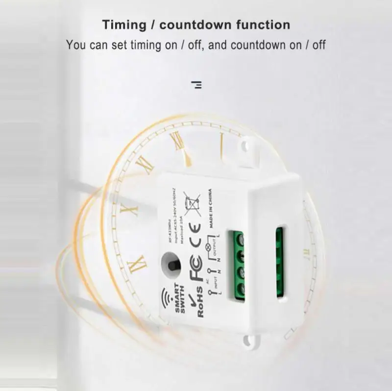 Wireless Smart Switch Light RF 433MHz 1/2/3Gang 86 Type Wall Panel Switch With Remote Control Interruptor Mini Relay Receiver