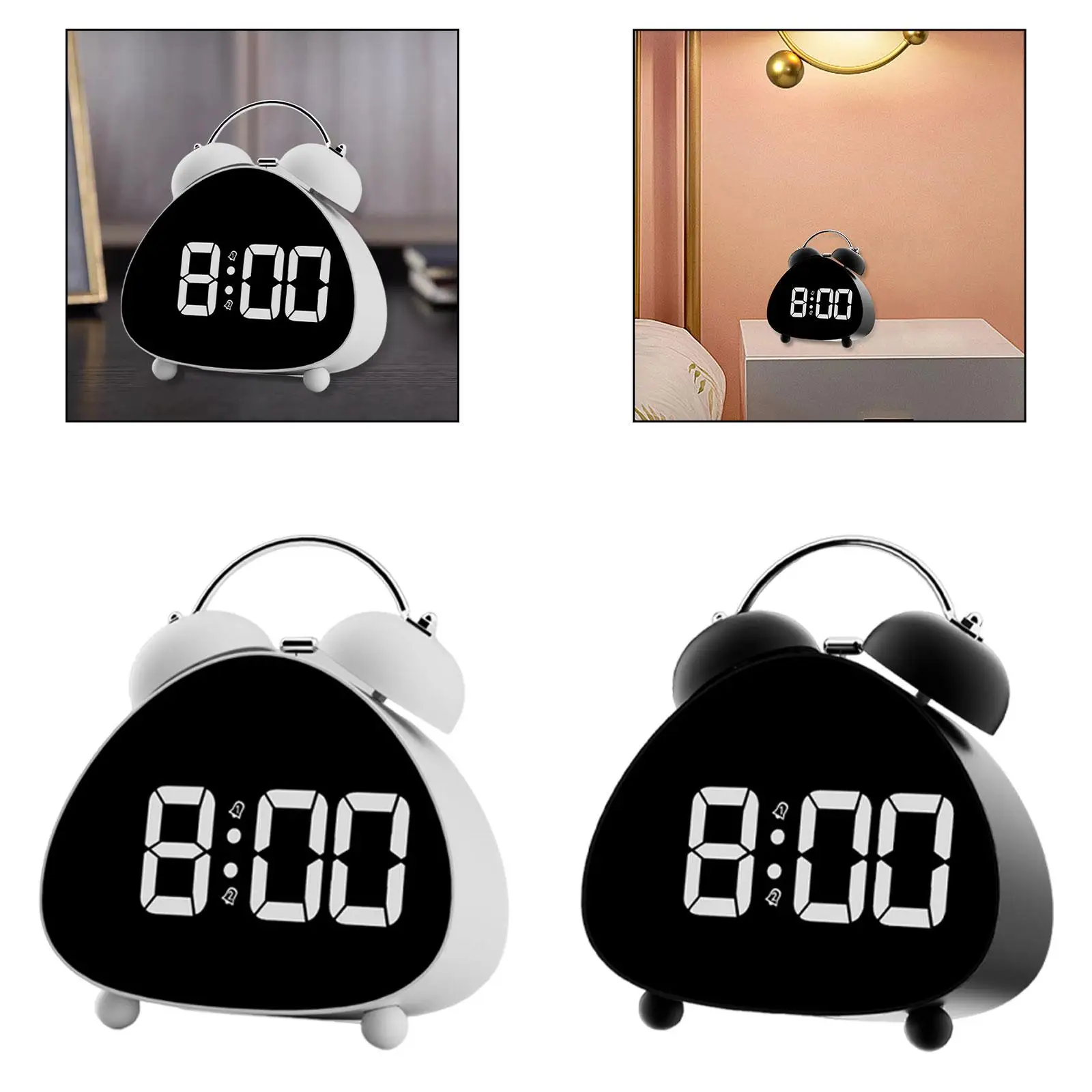 Electronic LED Alarm Digital Alarm Clock Tabletop Clock for Indoor Kids Room