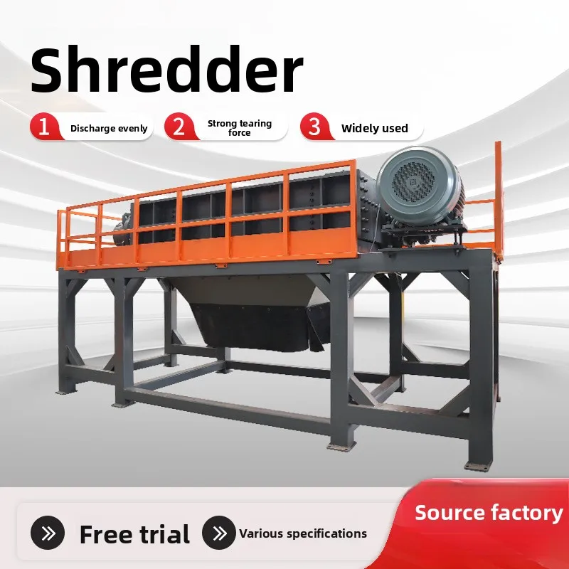 

Metal Sheet Color Steel Tile Double-axis Shredder, Wood, Straw, Root Plant Electronic And Domestic Waste Machine