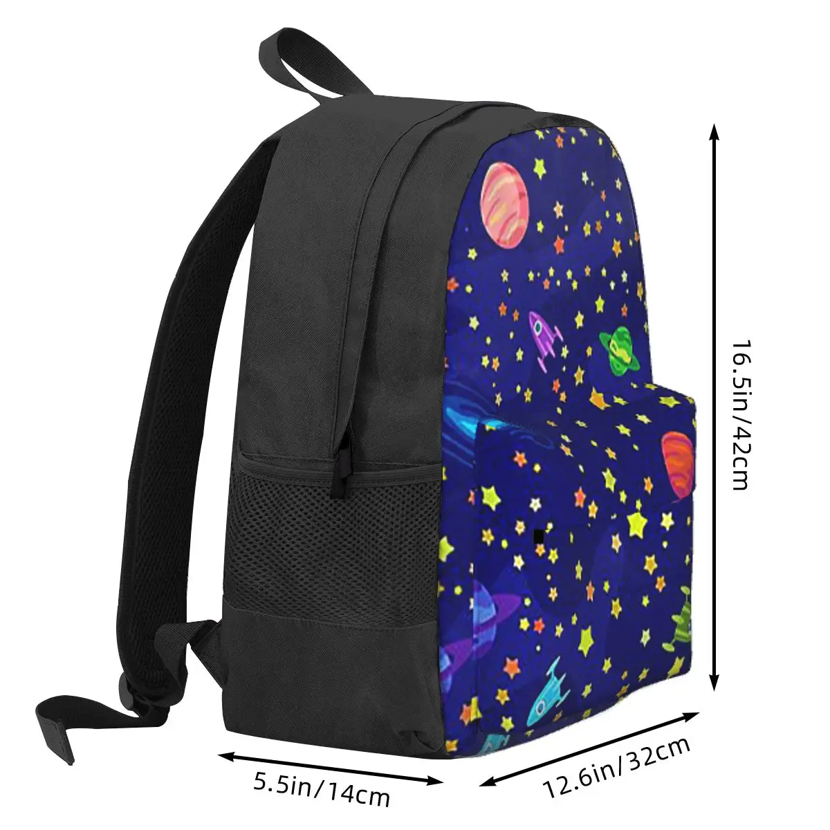 Starry Sky Space Galaxy Sun Moon Student Backpack School Bag Hiking Travel Daypack for Boys Girls Bookbag Shoulder Bags