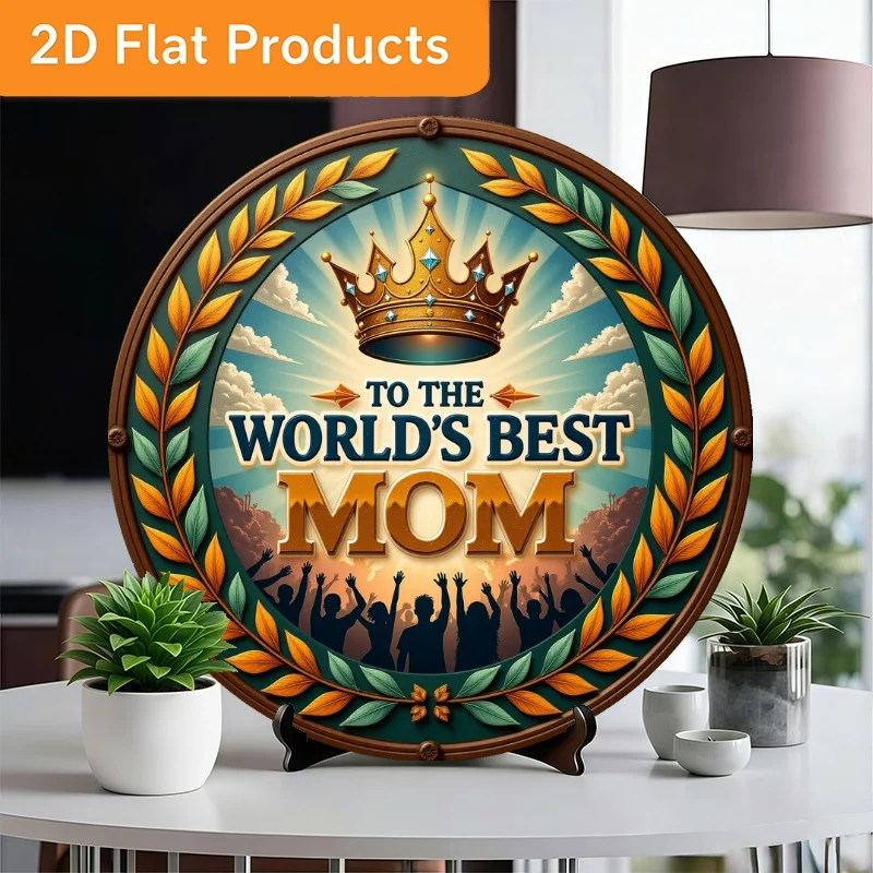 Vintage 2D Wall Art Sign - Funny Mother’s Day Gift, Unique Decor for Home, Cafe, Bar, Garage