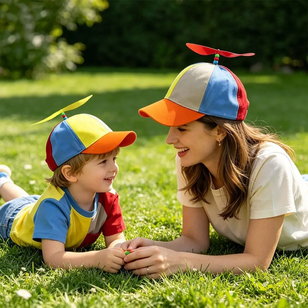 

Casual Rainbow Baseball Cap Bamboo Dragonfly Funny Adventure Dad Hat Helicopter Propeller Snapback Hat Boys Girls