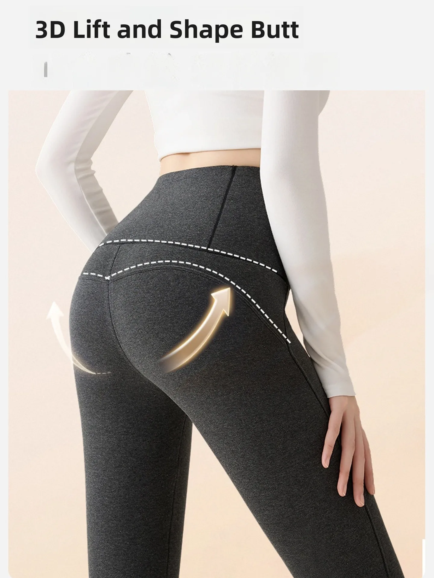 Spodnie do jogi z podszewką Thiened Fce, damskie spodnie z wysokim stanem i szerokimi nogawkami, ciepła warstwa bazowa na jesień i zimę, elastyczne spodnie ark Fin.