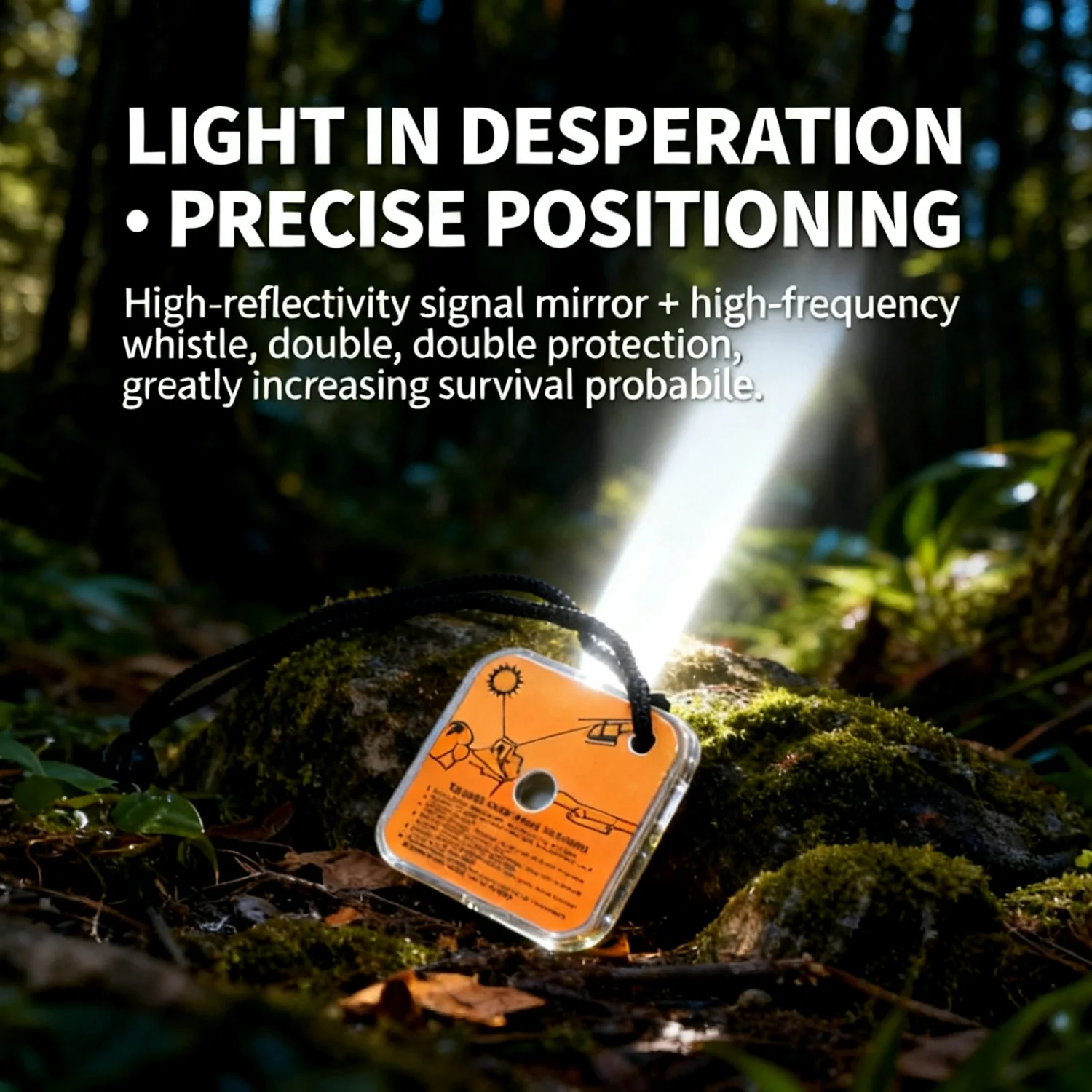1PC Outdoor Survival Reflective Signal Mirror for Hiking Camping Emergency Practical Daylight Reflective Tool First Aid Supplies