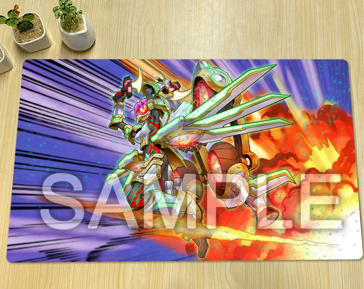 YuGiOh Heavymetalfoes Electrumite TCG Mat CCG Pad Board Game Playmat Trading Card Game Mat Anti-slip Rubber Mouse Pad Free Bag