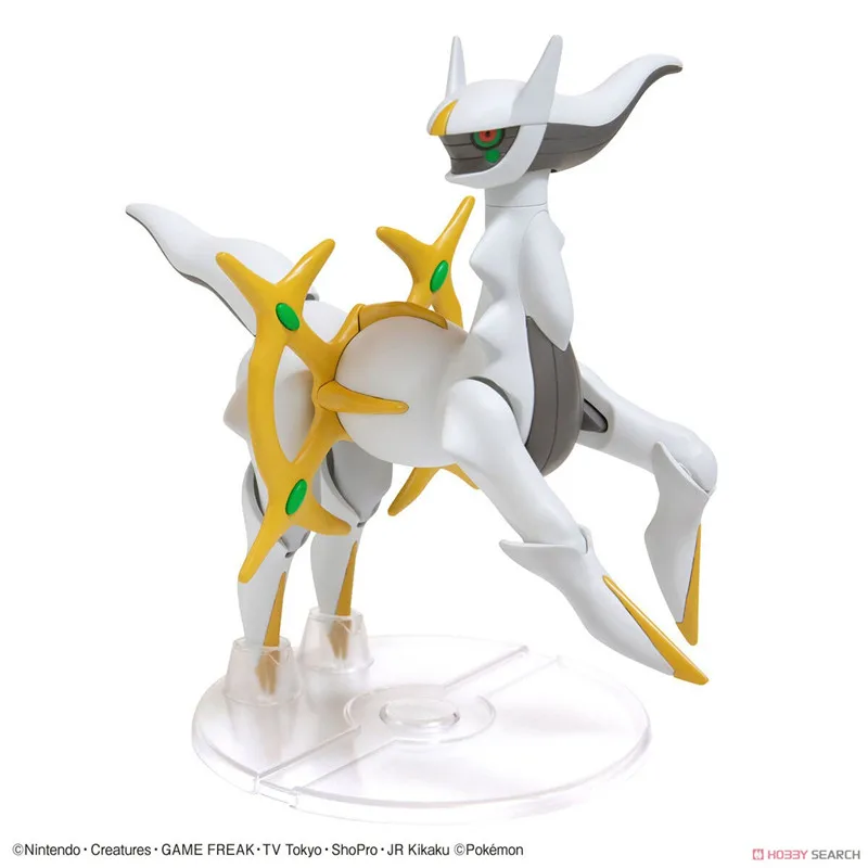 Bandai โปเกมอนต้นฉบับเทพเจ้าแห่งการสร้าง Arceus อะนิเมะของเล่นตุ๊กตาขยับแขนขาได้สำหรับเด็กของขวัญสะสมรูปแบบเครื่องประดับ