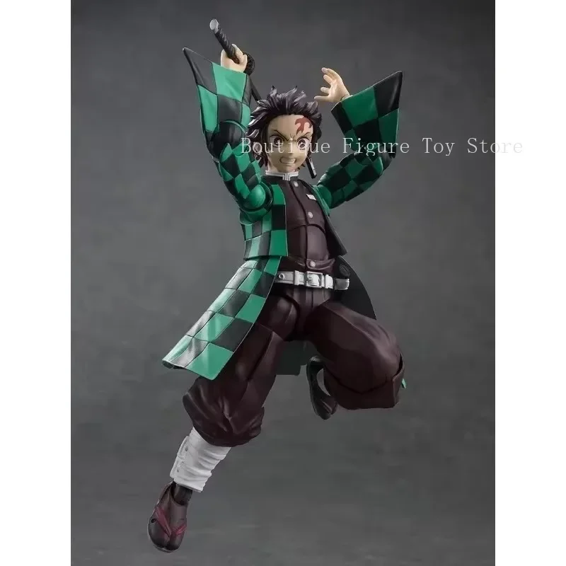 W magazynie oryginalny Bandai S.H.Figuarts Demon Slayer Kamado Tanjirou i Kamado Nezuko figurka Anime Model zabawka prezent