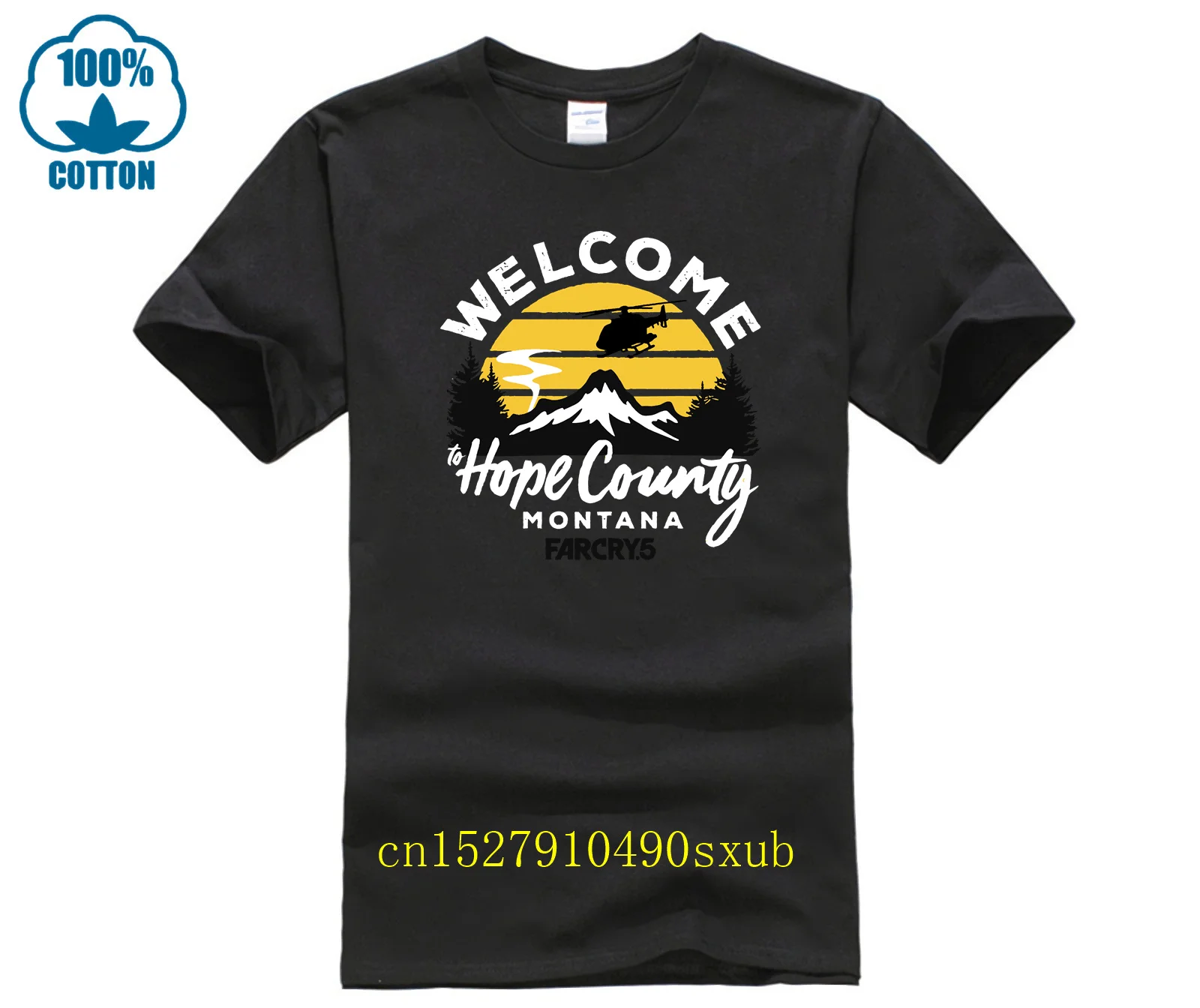 Camiseta con logotipo de Far Cry 5 Welcome To Hope County Montana para hombre, Ubisoft Gamer, ropa para exteriores