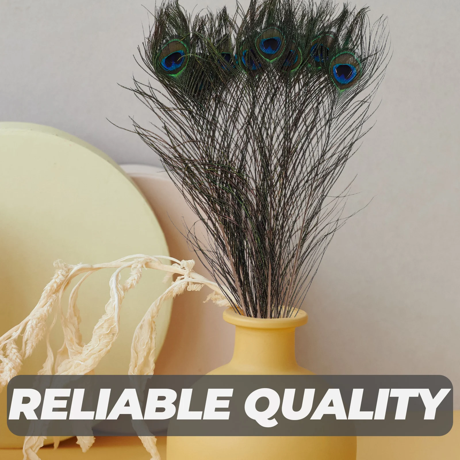 

10Pcs Natural Peacock Plumes Bulk Decorative Craft Plumes for Vase Floral Arrangement DIY Party Wedding Centerpieces Home Decor