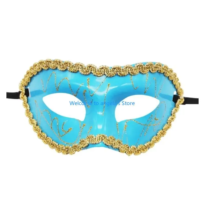 X4YC Handgeschilderd masker Halloween-kostuumaccessoire voor dames en heren Maskerade Halloween