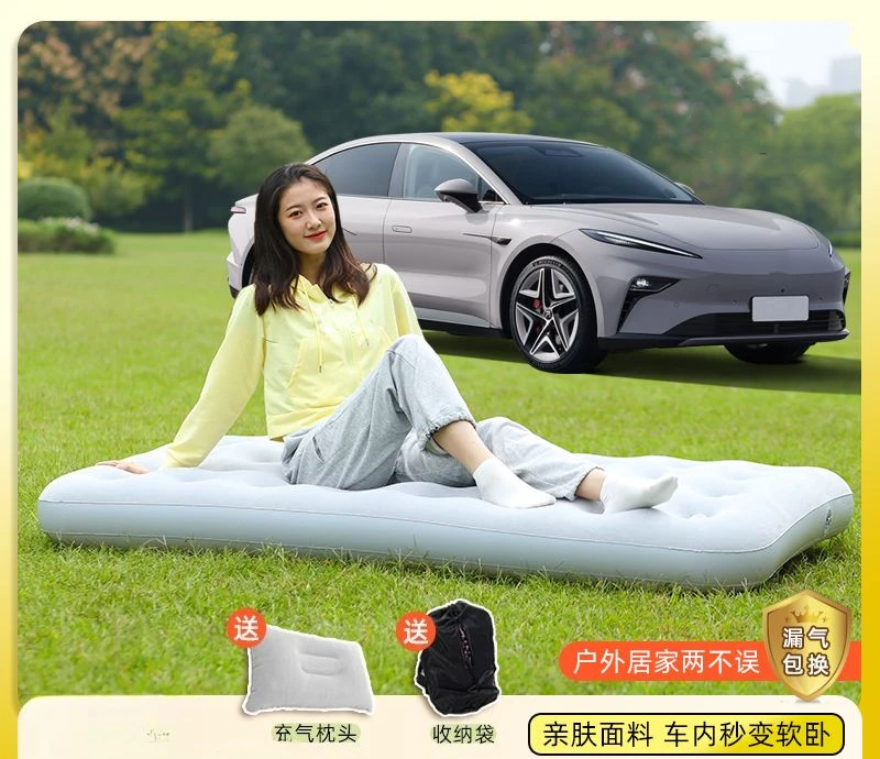 Lazy Inflatable Bed Extra Large Anti-Fall Air Mattress Waterproof Foldable Portable for Home Camping Guest Room Easy to Inflate
