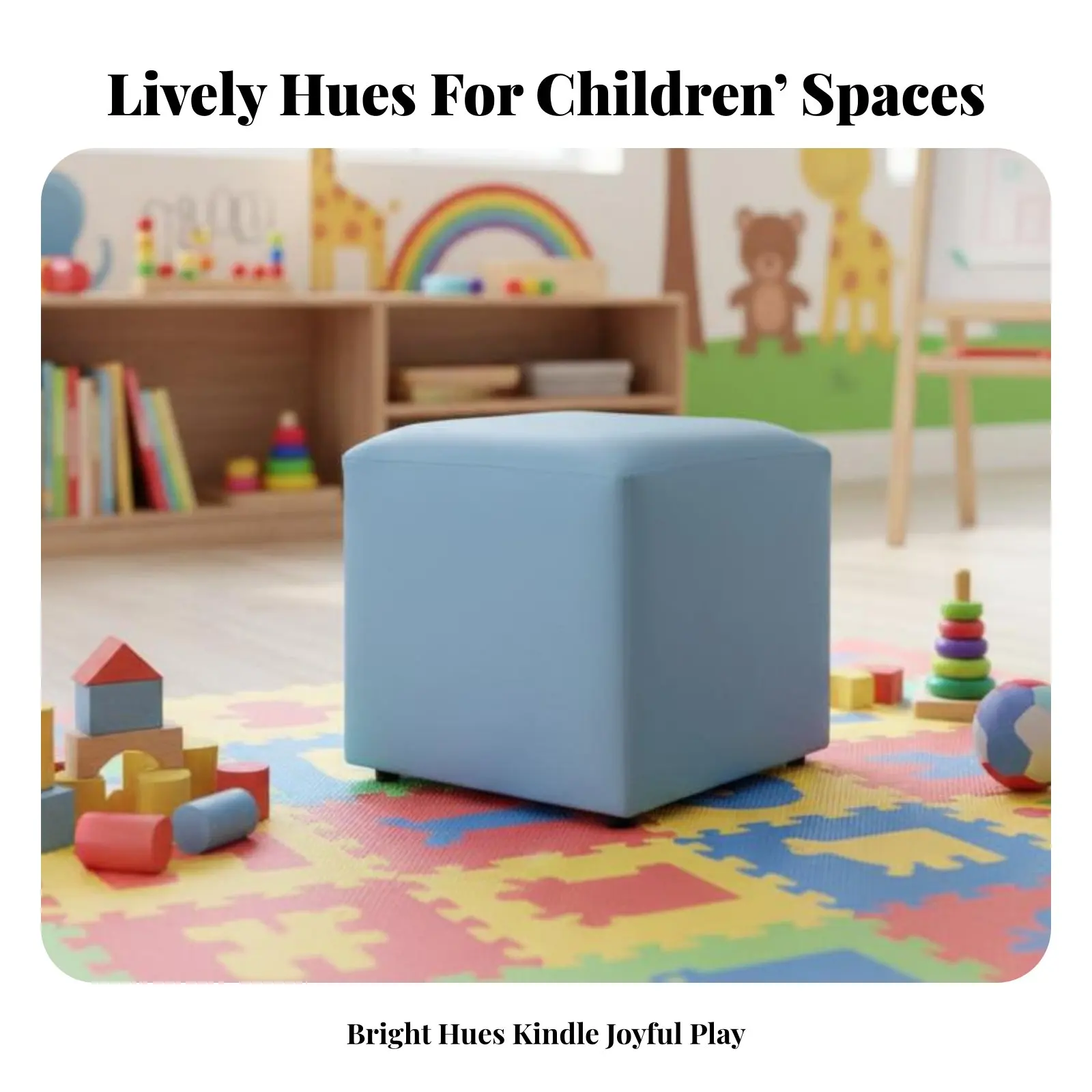 ソフトキューブスツール-カラフルデザイン-子供用家具-簡単お手入れ表面-長持ちする構造-幼児、教育者向け