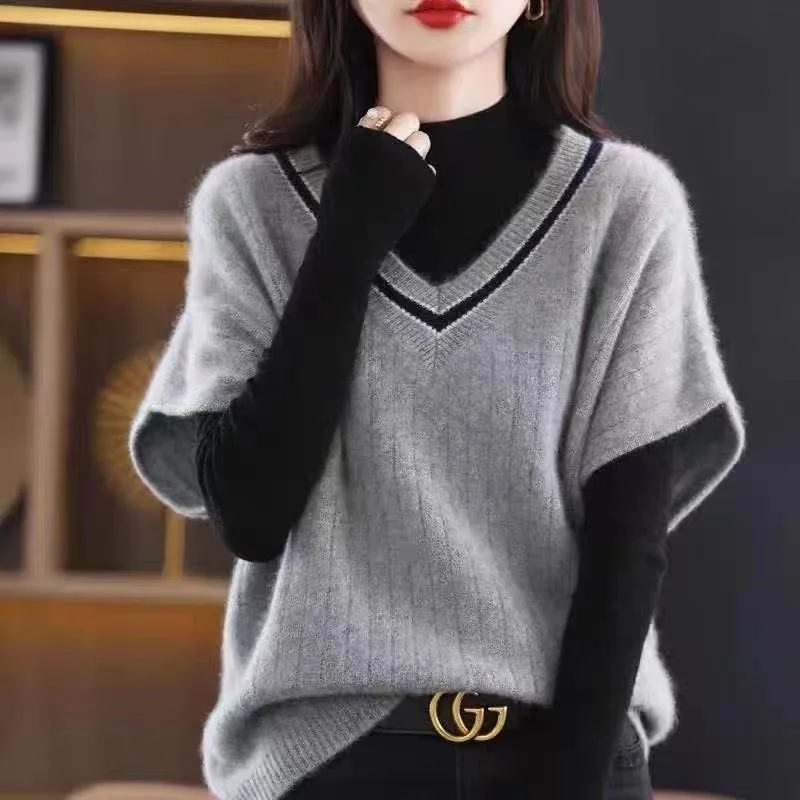 الخامس الرقبة رقيقة سترة سترة المرأة سترة فضفاضة سترة ملابس خارجية 2025 الخريف والشتاء تنوعا #1