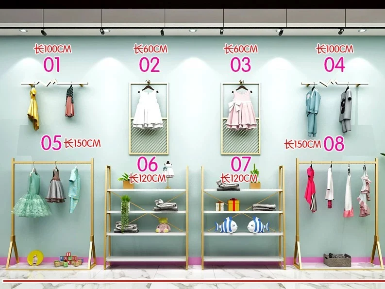 Fashion Baby Clothes Store Interior Design Custom Kids Store Display for Child Clothing Stores