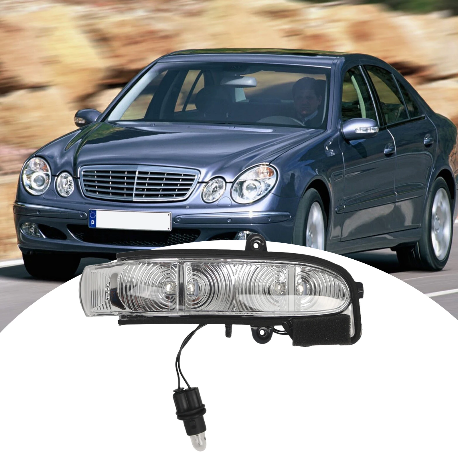 LED Side Rearview Mirror Turn Light 2038201321 Rearview Mirror Indicator Lamp for Mercedes Benz E-Class W211 S211 2002-2006