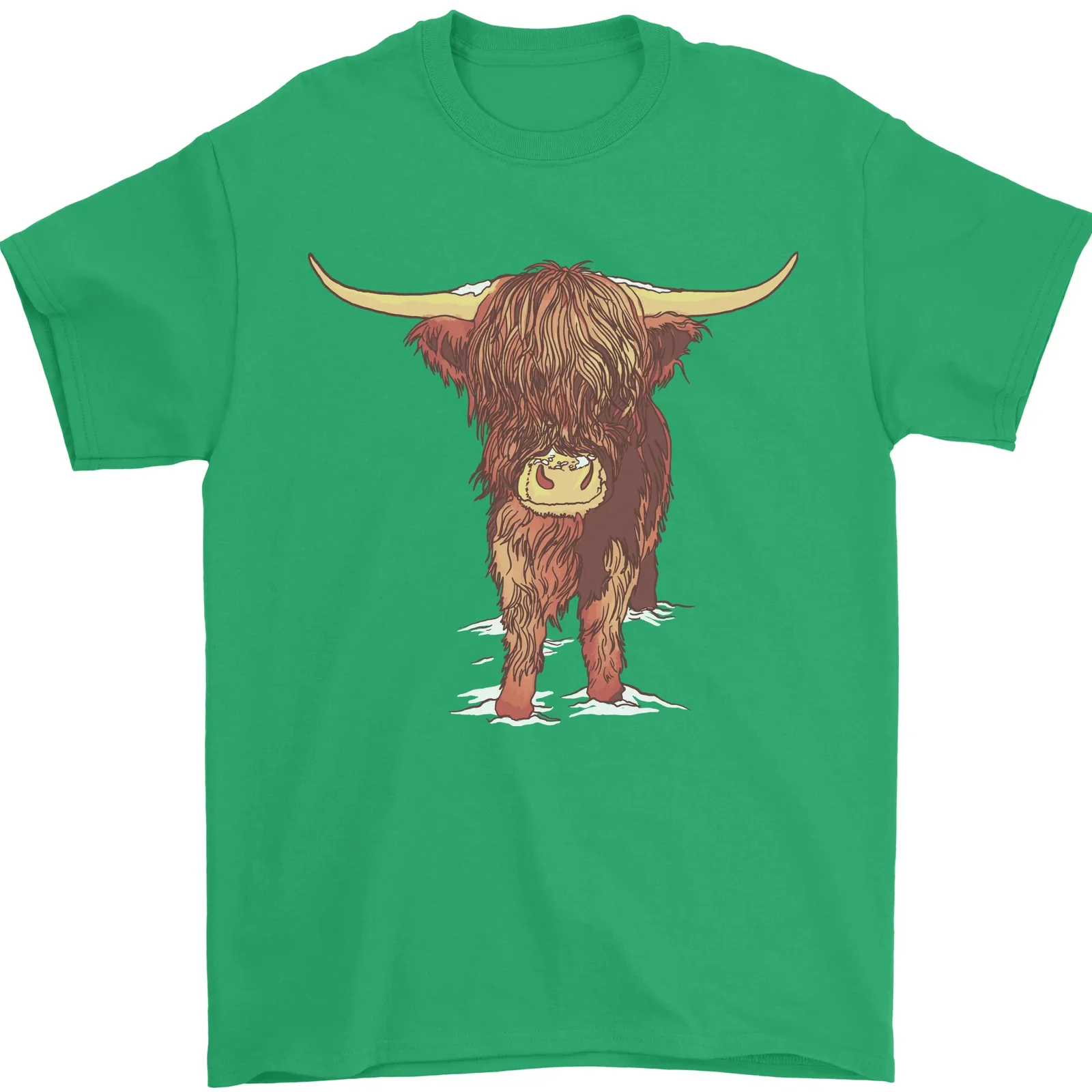 Highland Niu Niu Scotland Scotland Men's T-shirt Hilarious printed shirt for men streetwear