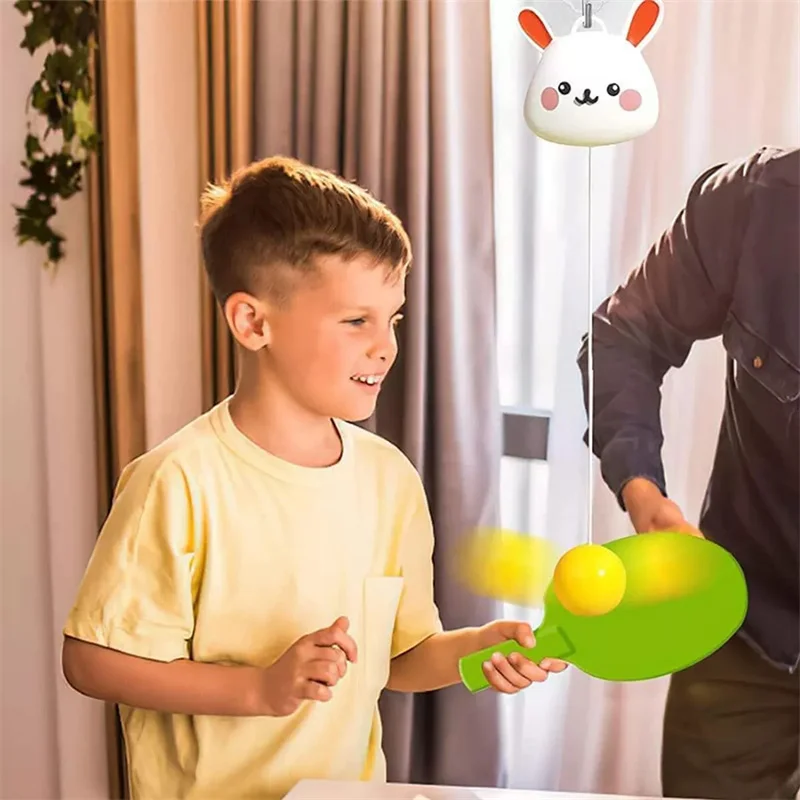 Entrenador de tenis de mesa colgante para niños, ejercicio Visual colgante portátil, juguete de pelota de Ping Pong, entrenador de pelota de Ping Pong para niños