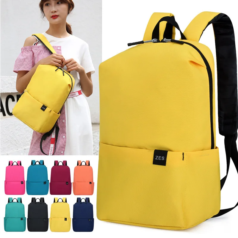 Colorful Small Backpack Men's and Women's Shoulder Bag Outdoor Ultra-lightweight Student Portable Sports Bag School Backpack
