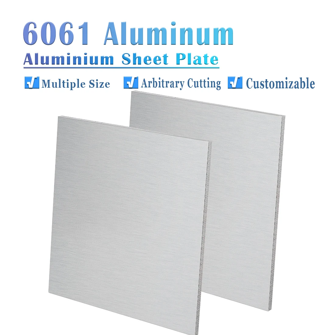 

0.8mm ~ 15mm Thick 6061 Pure Aluminum Flat Plate Sheet Machinery Parts Aluminum Electrical DIY Application 3D Printed Desktop