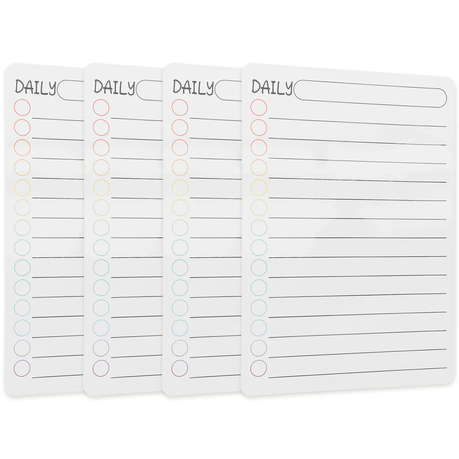 

4Pcs Magnetic Schedule Whiteboard Daily Planner Board for Refrigerator Dry Erase Message Organizer Daily Whiteboard