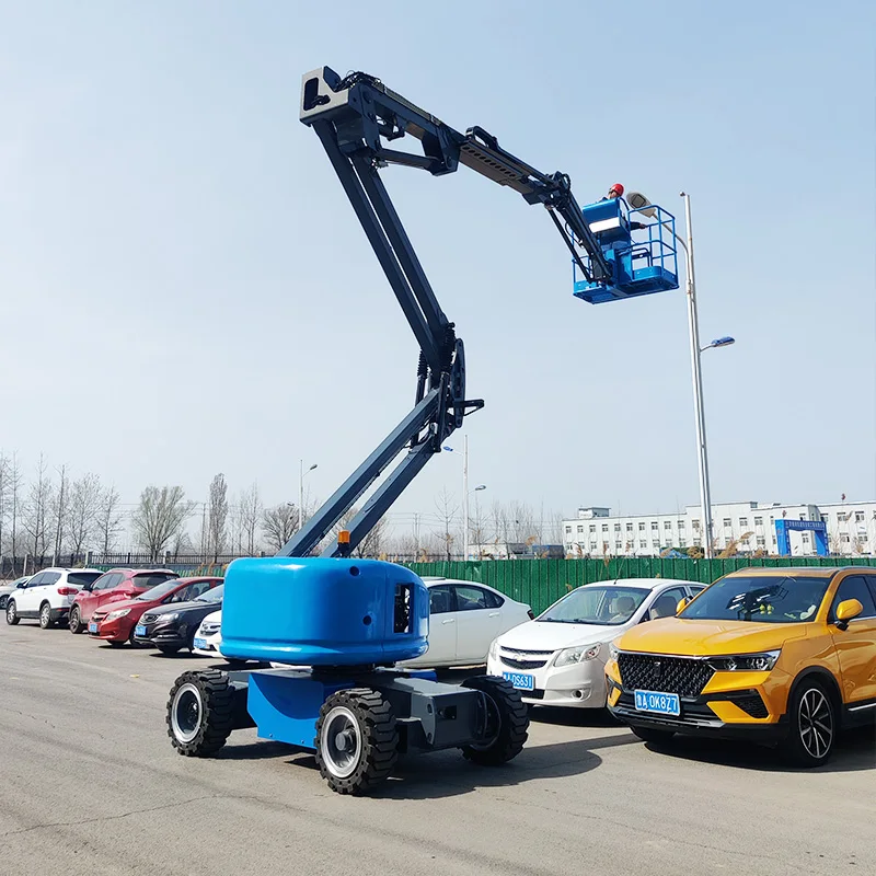 Full Self-propelled 8-12m 360 Degree  Mobile  Rotating Lift Hydraulic Crank Arm  Aerial Work Platform  Airport Port