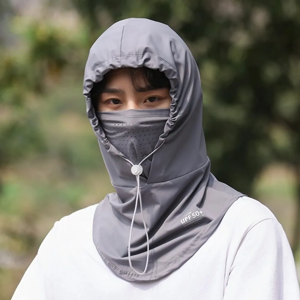 

New Breathable Head Cap Ice Silk with Shawl Mask Cap Pullover Cap Outdoor Sports