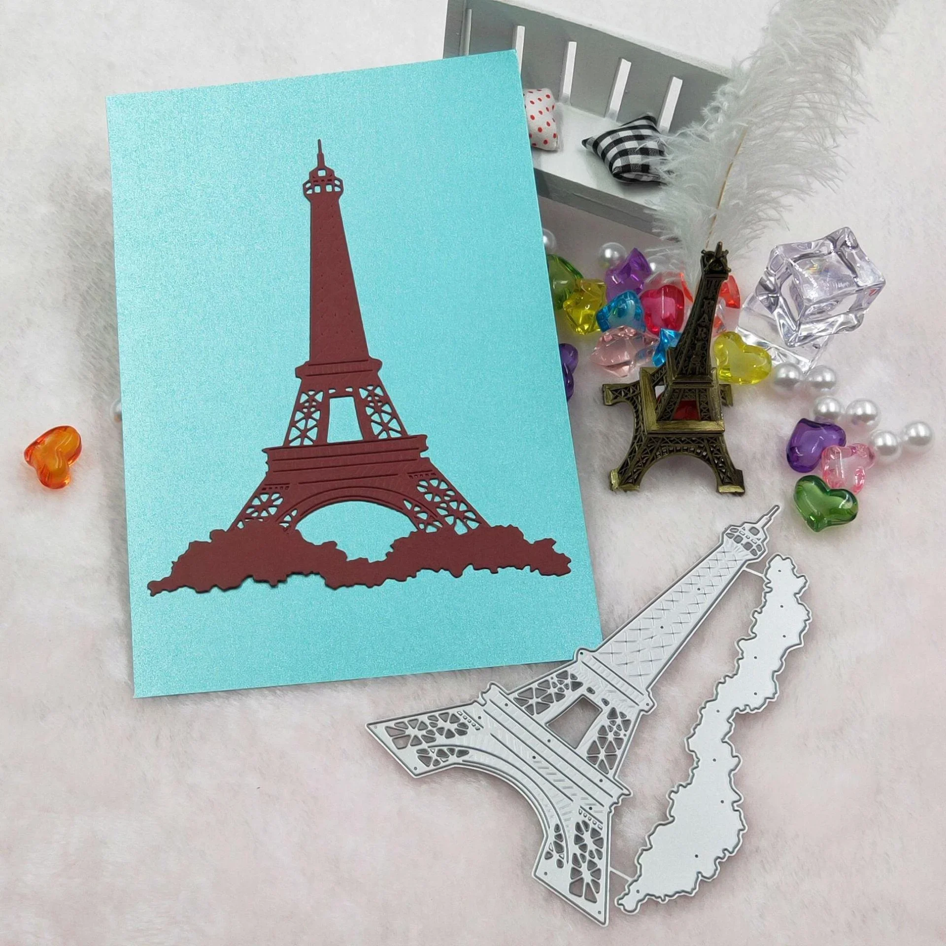 Eiffel Tower Metal Cutting Dies for DIY Scrapbooking Album Paper Cards Decorative Crafts Embossing