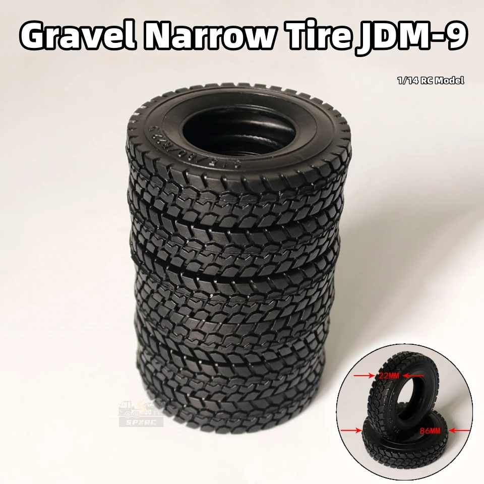 ضيق الإطارات محاكاة الحصى JDM-9 ل 1/14 تاميا RC سكانيا 770S رجل فولفو مقطورة التحكم عن بعد قلابة شاحنة لعبة أجزاء #1