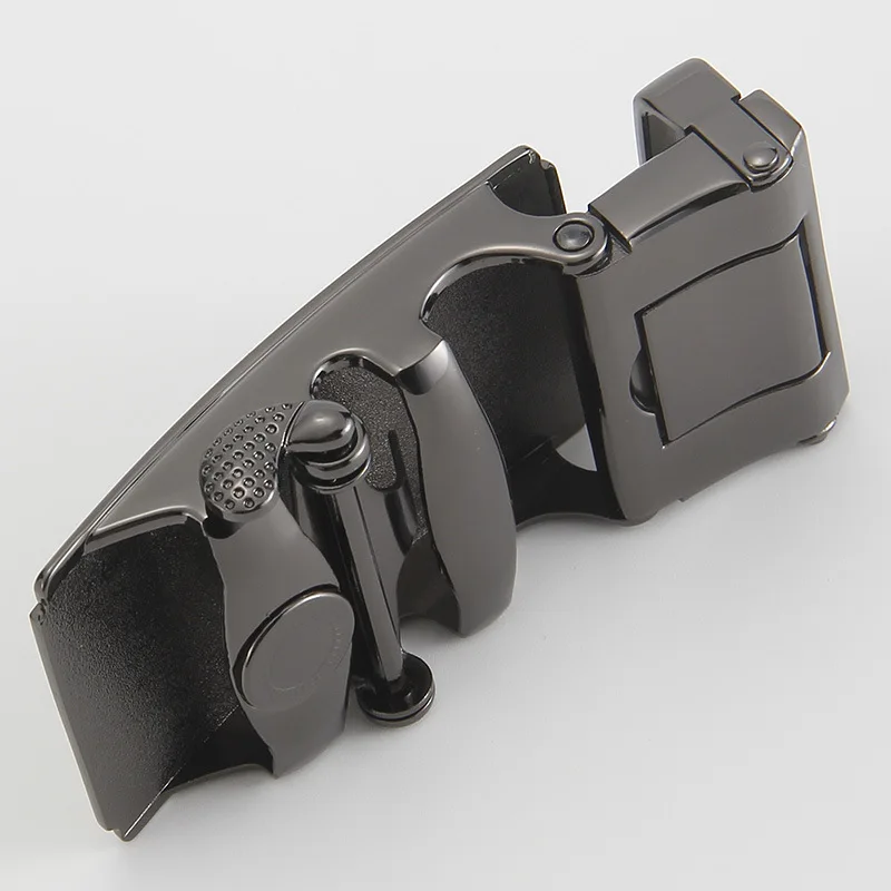 3.5 سنتيمتر سبيكة التلقائي مشبك الرجال حزام الملحقات بندقية رمادي عادية بسيطة الأعمال عادية حزام مشبك #4