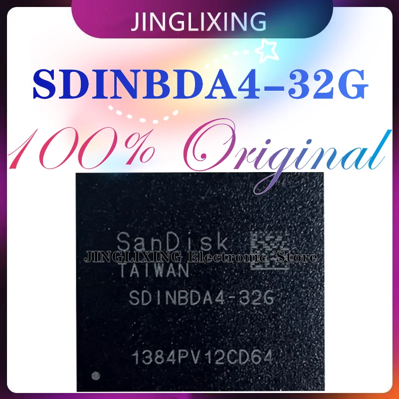 1pcs/lot New Original SDINBDA4-32G SDINBDA4 32GB BGA153 EMMC 5.1 In Stock