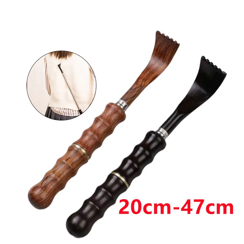 Rosewood/Chicken Wing Wood Stainless Steel Adjustable Back Scratcher Back Massage Telescopic Anti Itch Scalable Claw Massager