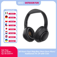 QCY-auriculares inalámbricos H3 ANC, cascos por encima de la oreja con Bluetooth 5,4, Audio de alta resolución, 43dB, híbridos, cancelación activa de ruido, 60H