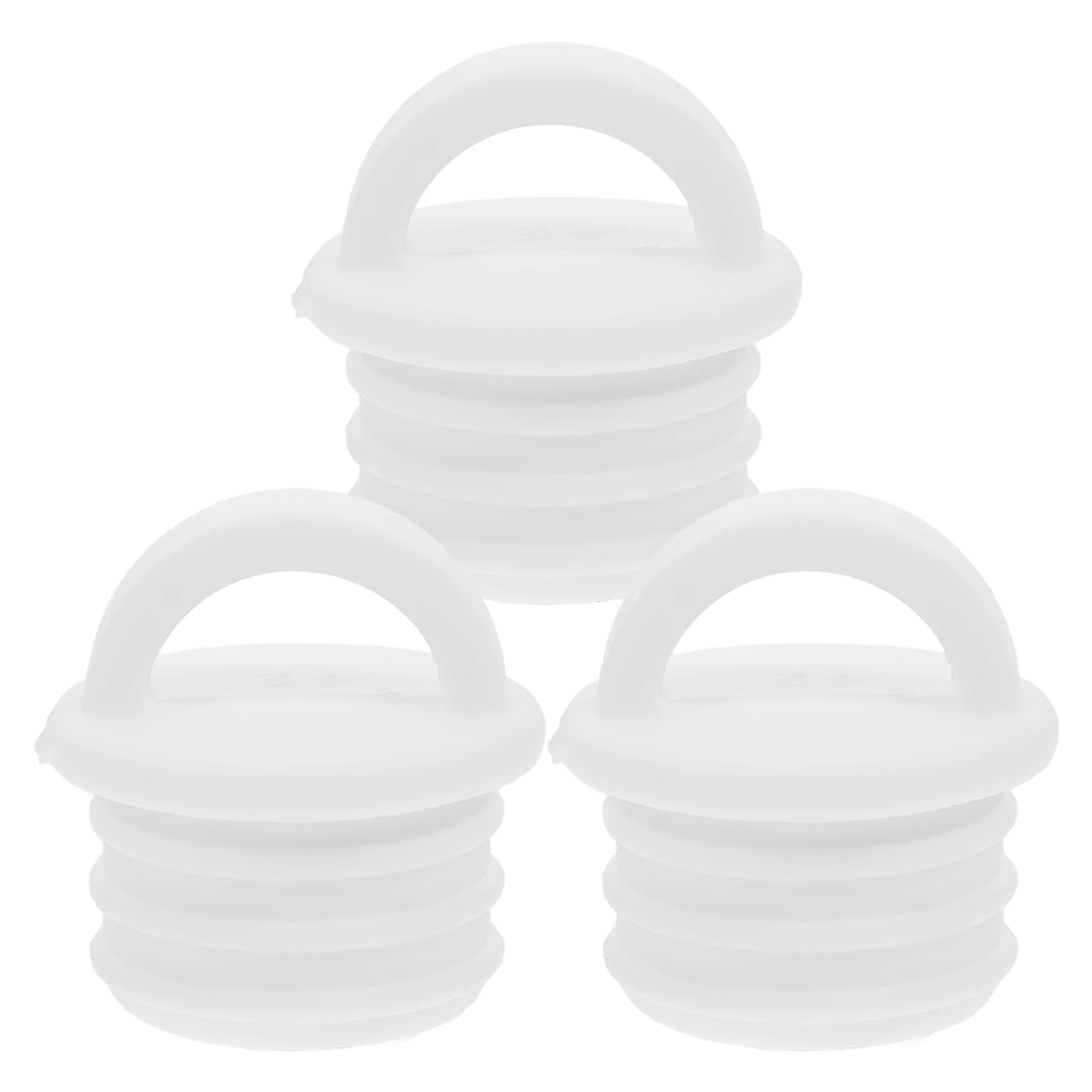 จุกปิดถังน้ำถูพื้น 3 ชิ้น จุกปิดท่อระบายน้ำแบบหนา ฝาปิดสำรองสำหรับช่องระบายน้ำถัง ป้องกันน้ำรั่วไหลบนพื้น