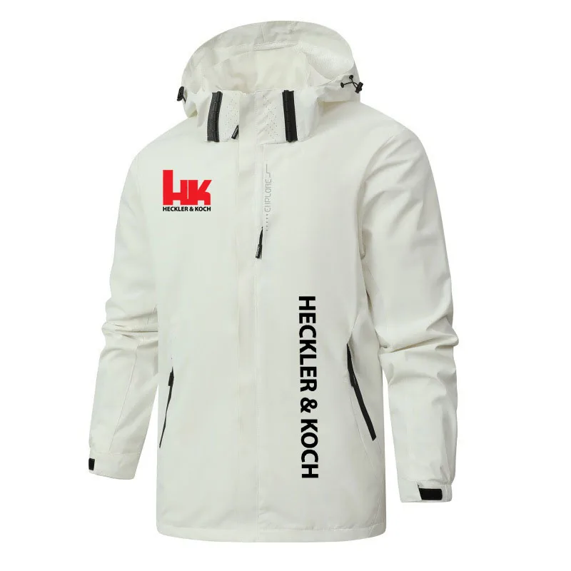 Heckler Koch HK-Chaqueta impermeable con estampado para hombre, chaqueta con capucha impermeable para hombre, H&K MP5 G3 G36 USP Pistol Punisher XM25